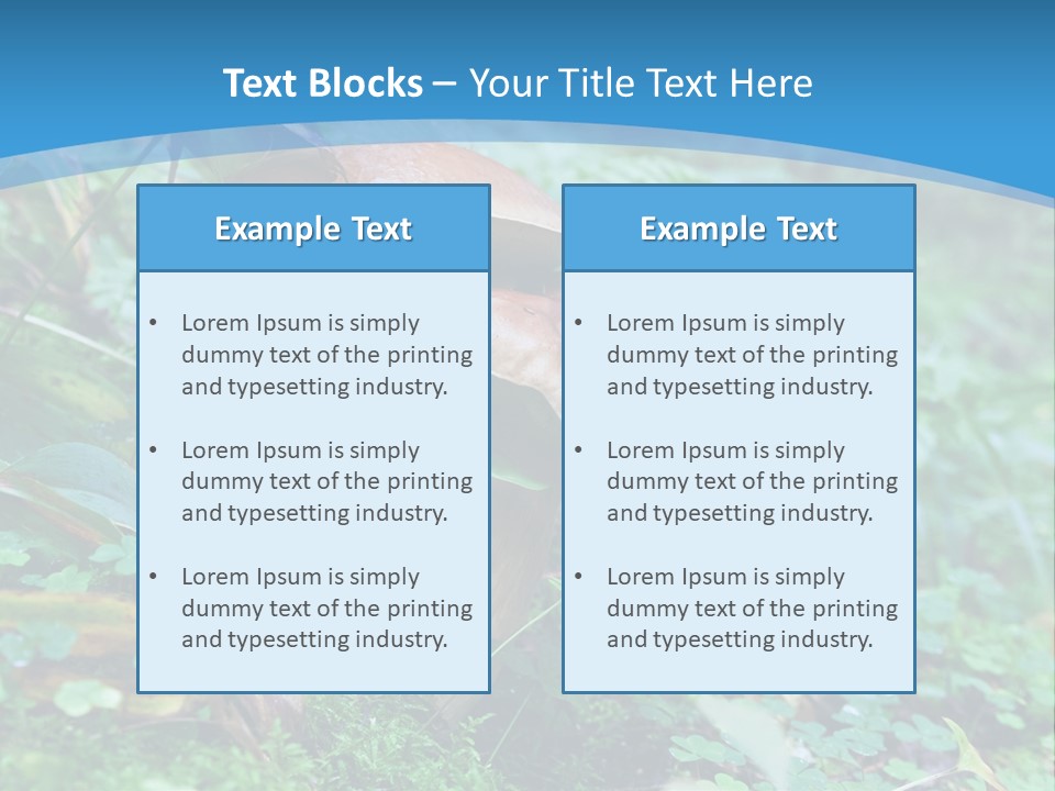 A Group Of Mushrooms In The Forest Powerpoint Template PowerPoint Template