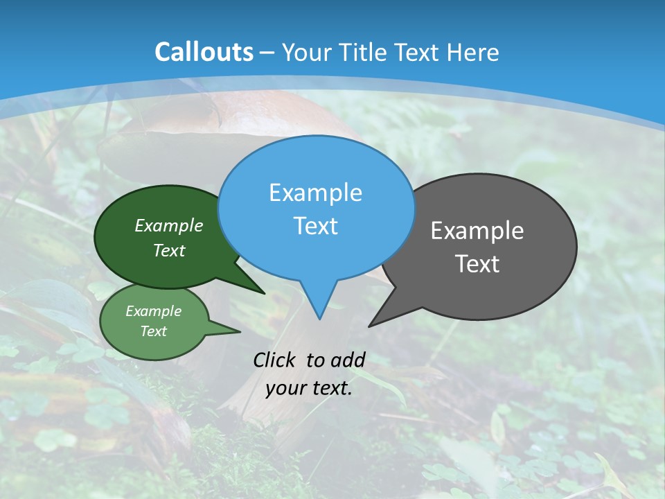 A Group Of Mushrooms In The Forest Powerpoint Template PowerPoint Template