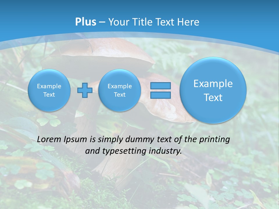 A Group Of Mushrooms In The Forest Powerpoint Template PowerPoint Template