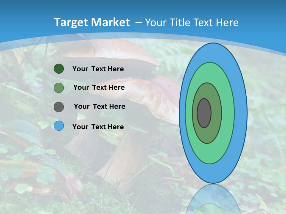 A Group Of Mushrooms In The Forest Powerpoint Template PowerPoint Template