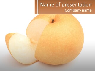 An Apple With A Bite Taken Out Of It PowerPoint Template