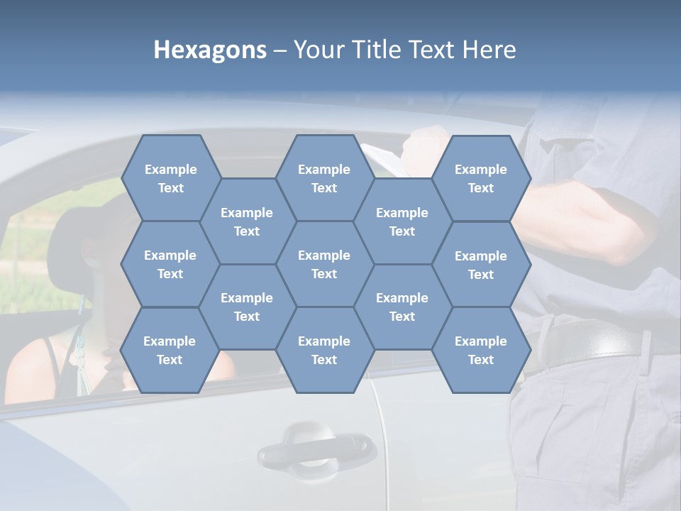 A Woman Sitting In A Car Talking To A Man PowerPoint Template