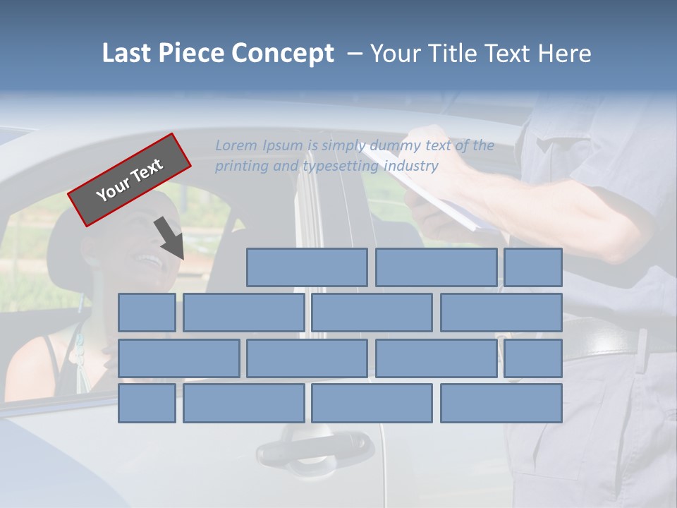 A Woman Sitting In A Car Talking To A Man PowerPoint Template
