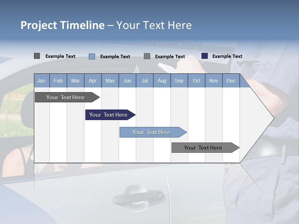A Woman Sitting In A Car Talking To A Man PowerPoint Template