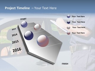 A Woman Sitting In A Car Talking To A Man PowerPoint Template