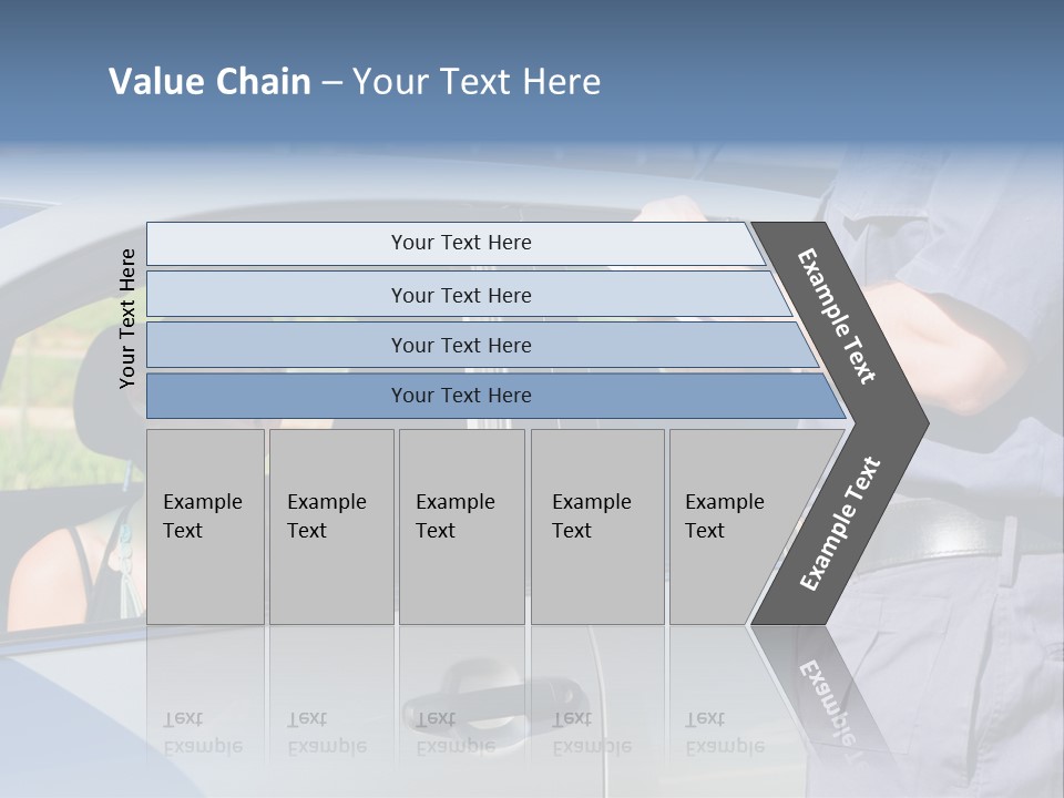 A Woman Sitting In A Car Talking To A Man PowerPoint Template