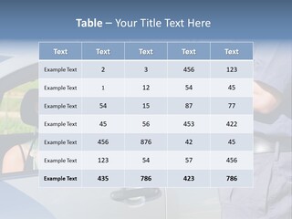 A Woman Sitting In A Car Talking To A Man PowerPoint Template