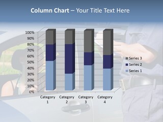 A Woman Sitting In A Car Talking To A Man PowerPoint Template