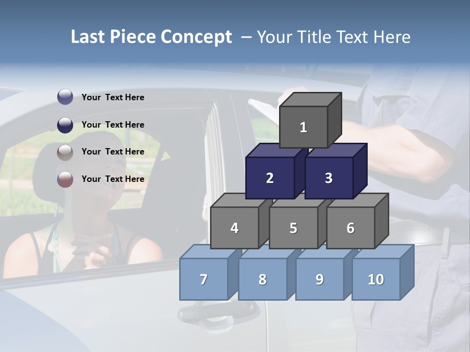 A Woman Sitting In A Car Talking To A Man PowerPoint Template