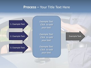 A Woman Sitting In A Car Talking To A Man PowerPoint Template