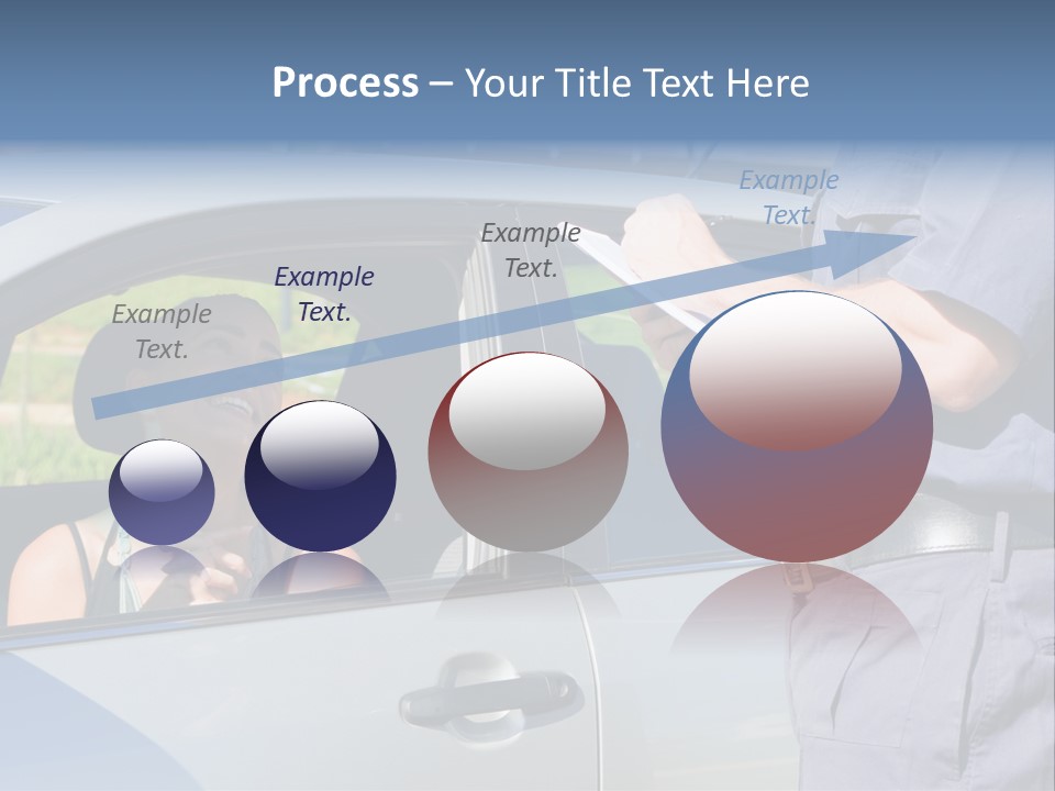 A Woman Sitting In A Car Talking To A Man PowerPoint Template