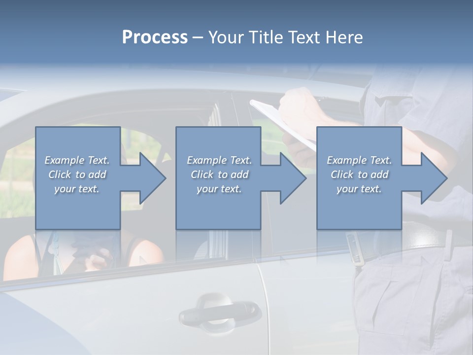 A Woman Sitting In A Car Talking To A Man PowerPoint Template