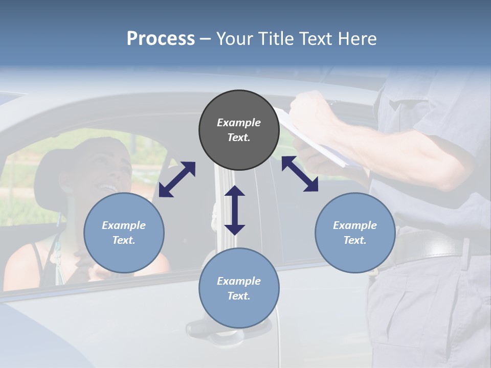 A Woman Sitting In A Car Talking To A Man PowerPoint Template