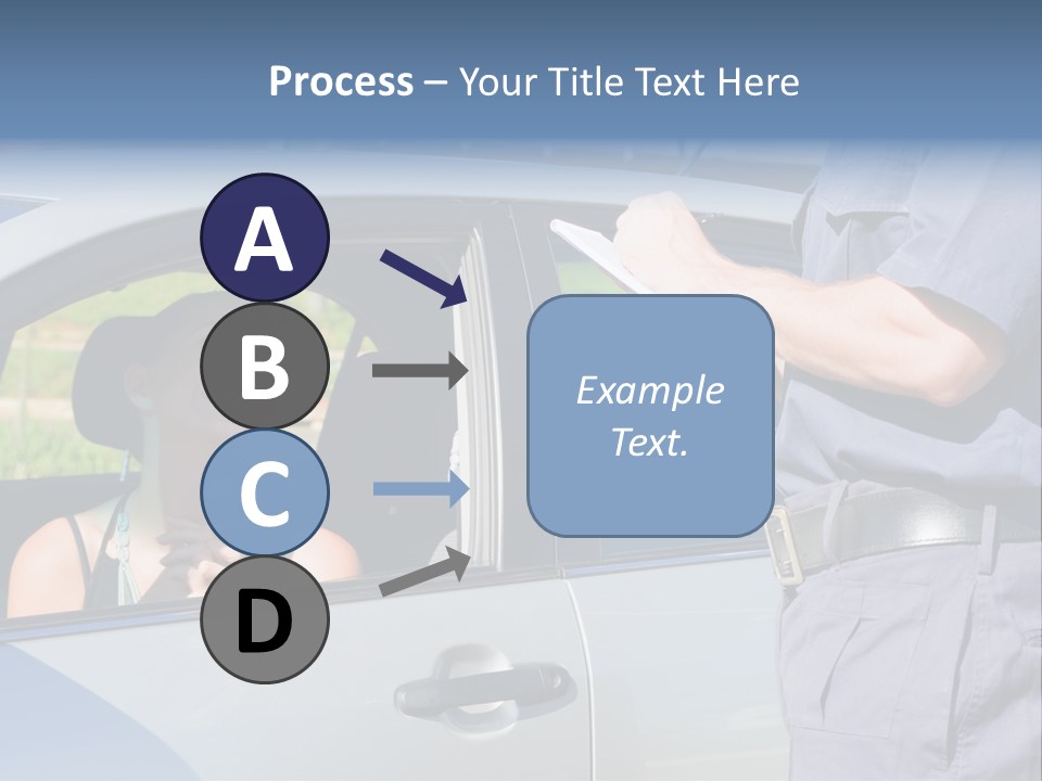A Woman Sitting In A Car Talking To A Man PowerPoint Template