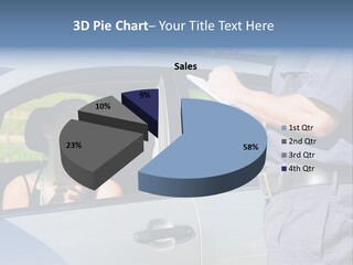 A Woman Sitting In A Car Talking To A Man PowerPoint Template