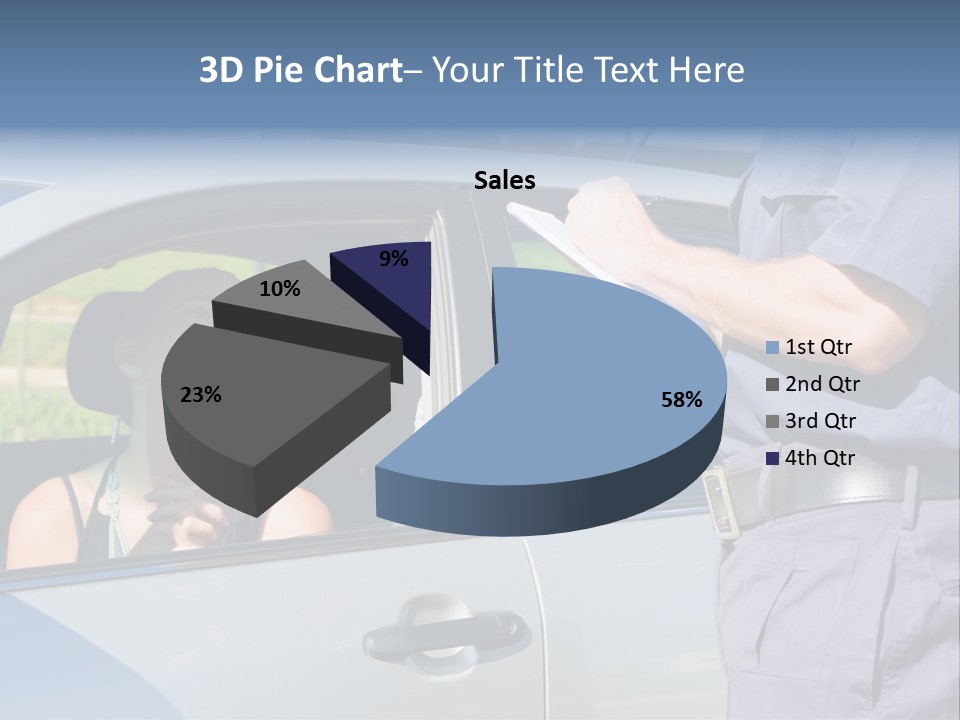 A Woman Sitting In A Car Talking To A Man PowerPoint Template