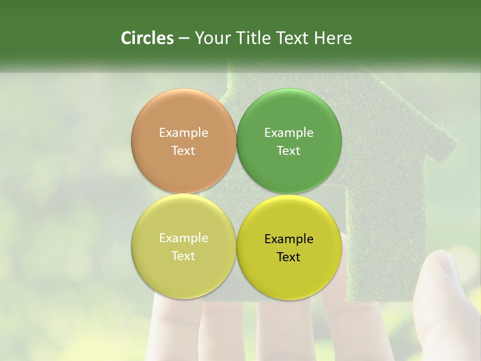 A Person Holding A Small Green House In Their Hands PowerPoint Template