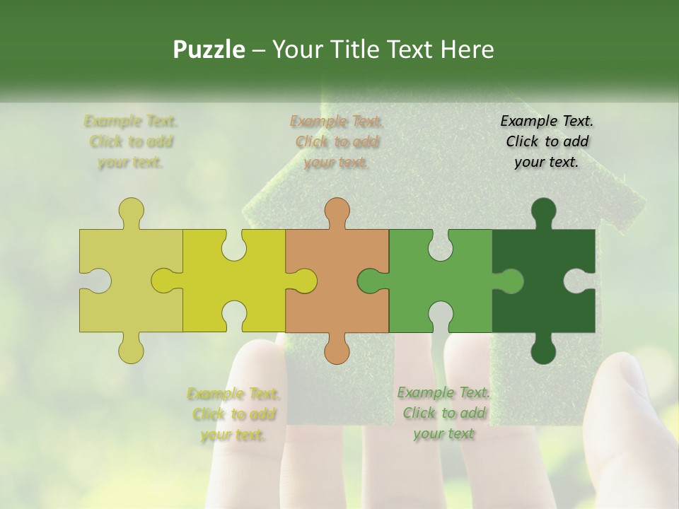 A Person Holding A Small Green House In Their Hands PowerPoint Template