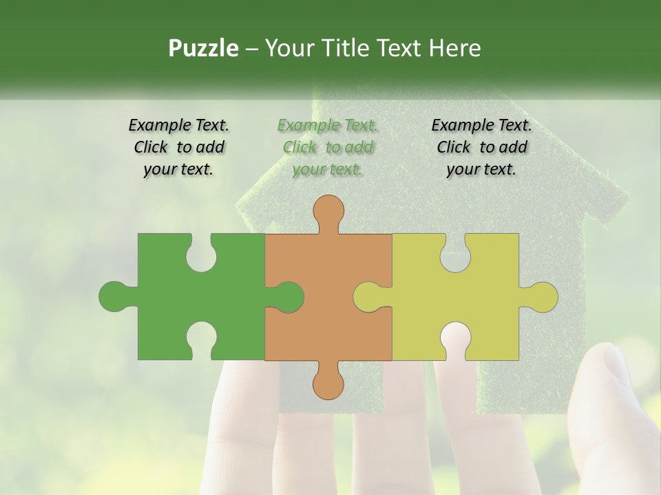 A Person Holding A Small Green House In Their Hands PowerPoint Template