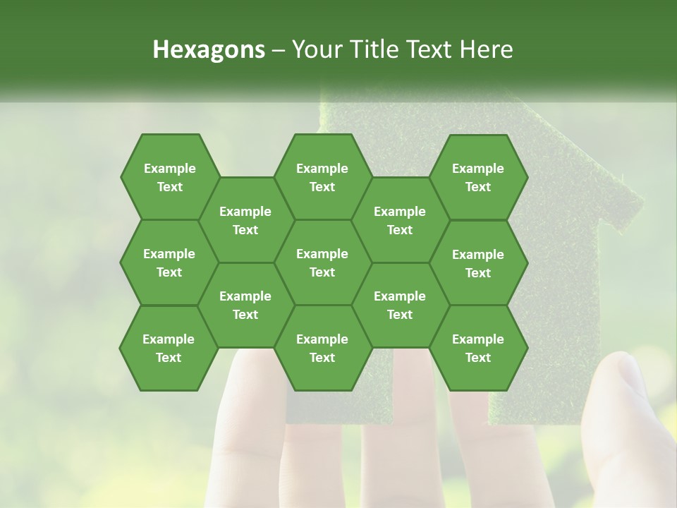 A Person Holding A Small Green House In Their Hands PowerPoint Template