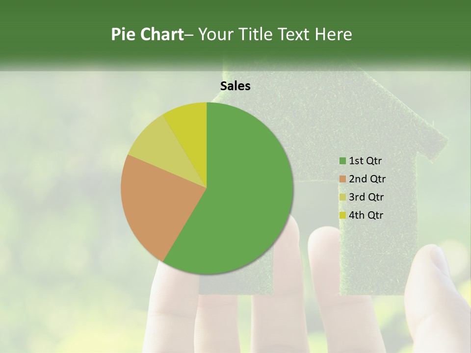 A Person Holding A Small Green House In Their Hands PowerPoint Template