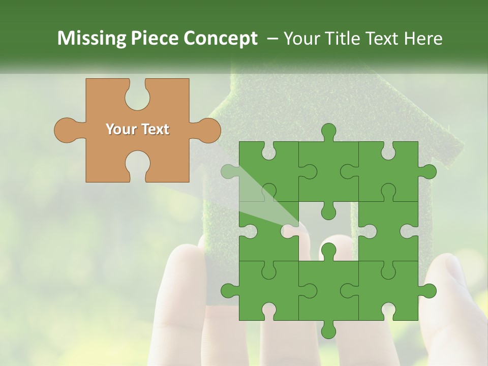 A Person Holding A Small Green House In Their Hands PowerPoint Template