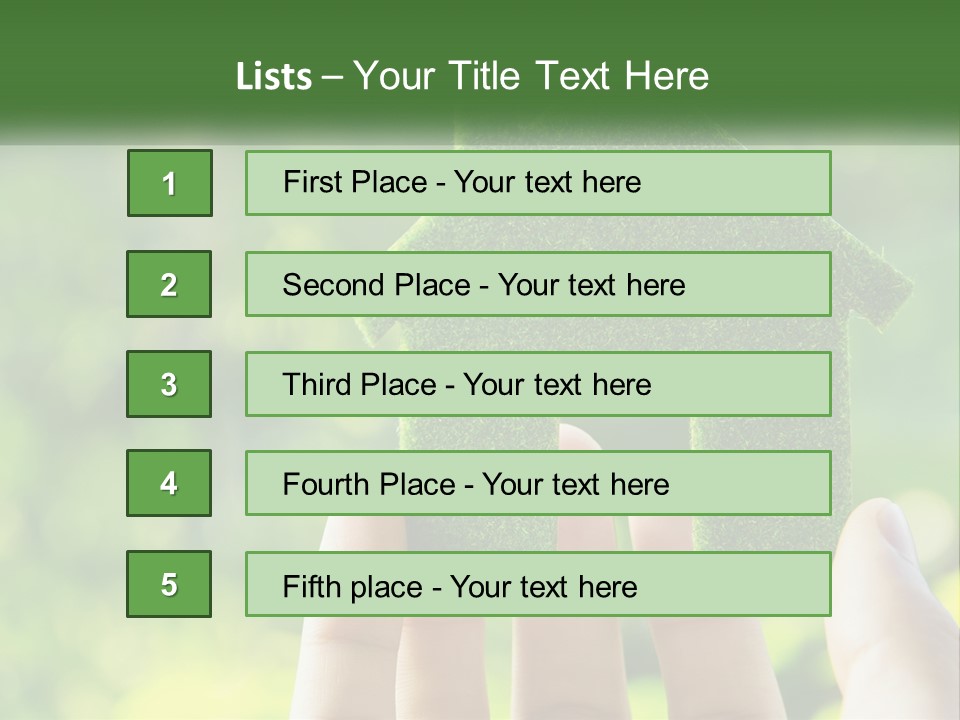 A Person Holding A Small Green House In Their Hands PowerPoint Template