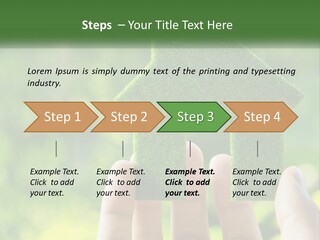 A Person Holding A Small Green House In Their Hands PowerPoint Template