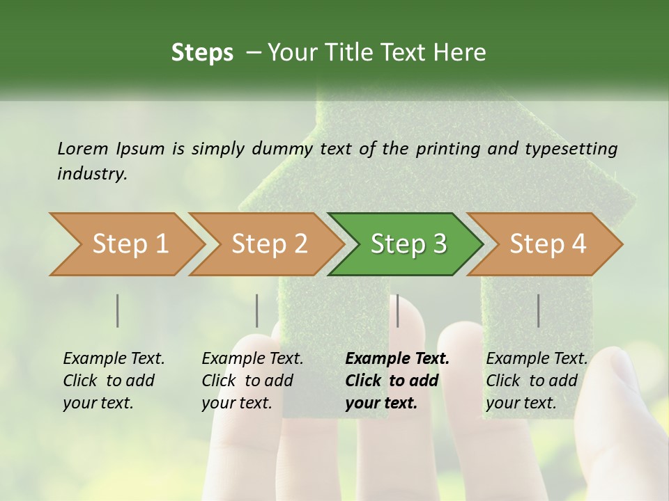 A Person Holding A Small Green House In Their Hands PowerPoint Template
