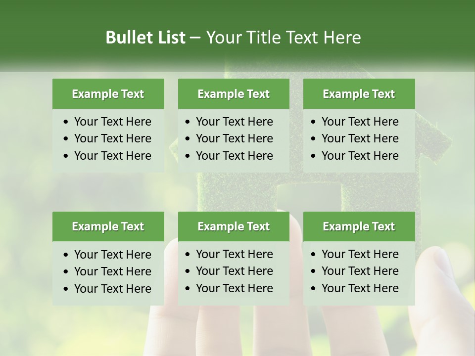 A Person Holding A Small Green House In Their Hands PowerPoint Template