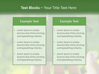 A Person Holding A Small Green House In Their Hands PowerPoint Template