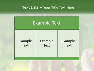 A Person Holding A Small Green House In Their Hands PowerPoint Template