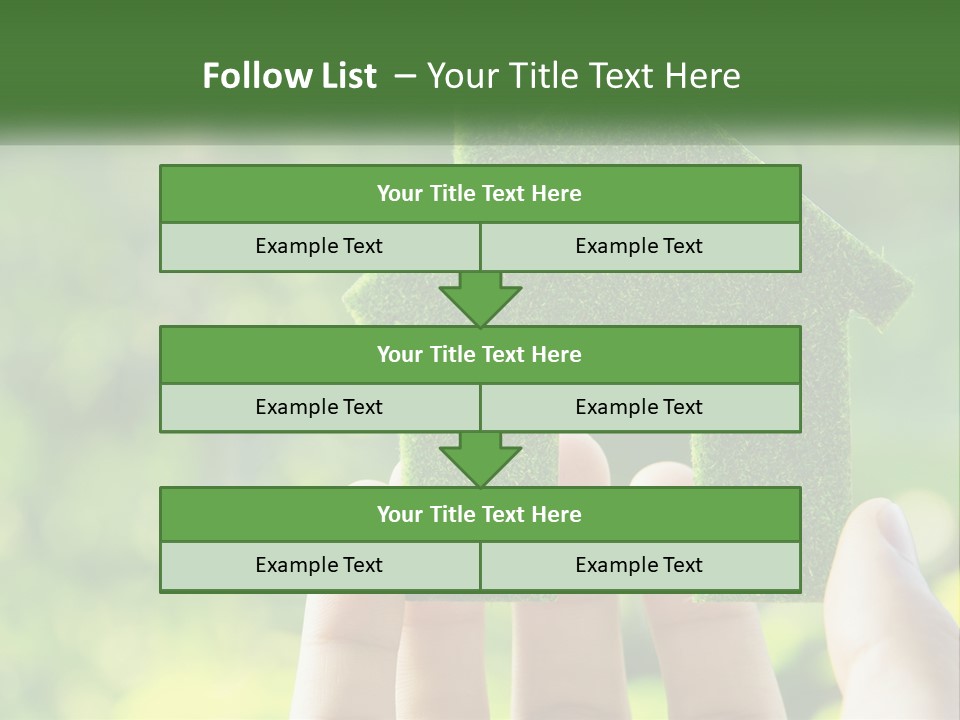 A Person Holding A Small Green House In Their Hands PowerPoint Template