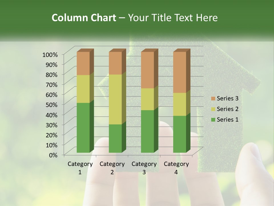 A Person Holding A Small Green House In Their Hands PowerPoint Template
