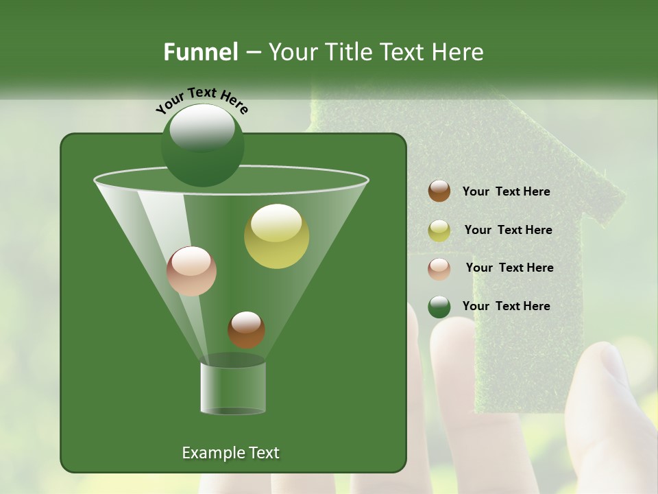 A Person Holding A Small Green House In Their Hands PowerPoint Template