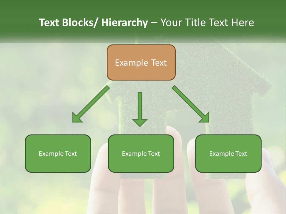 A Person Holding A Small Green House In Their Hands PowerPoint Template