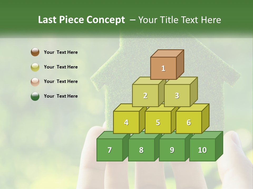 A Person Holding A Small Green House In Their Hands PowerPoint Template