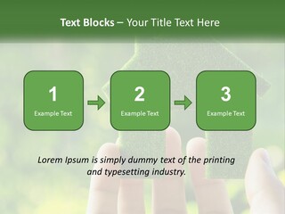 A Person Holding A Small Green House In Their Hands PowerPoint Template