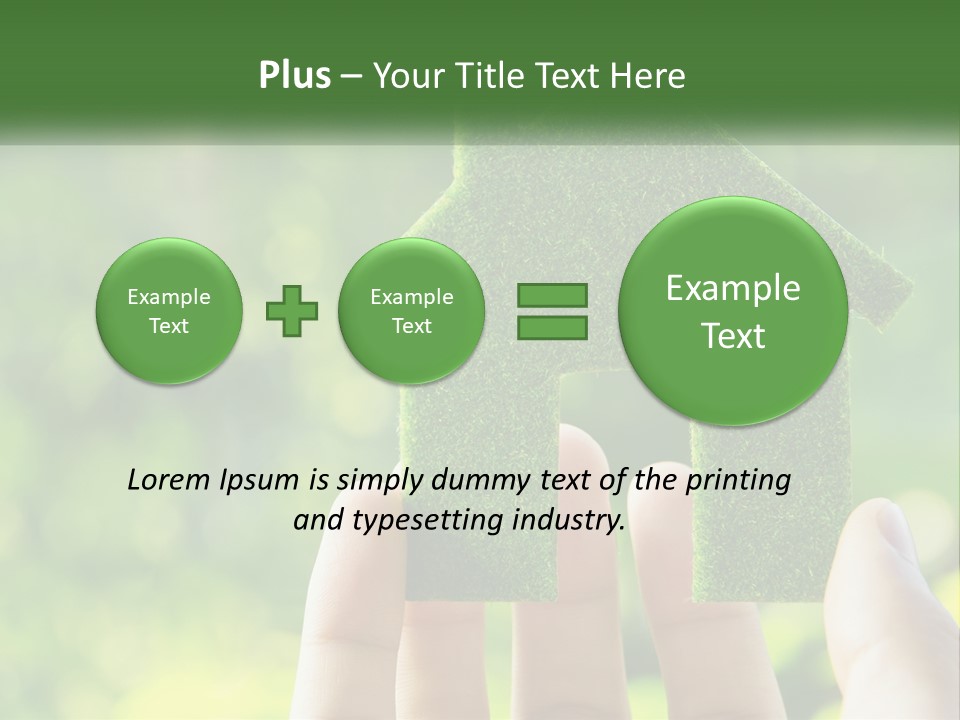 A Person Holding A Small Green House In Their Hands PowerPoint Template