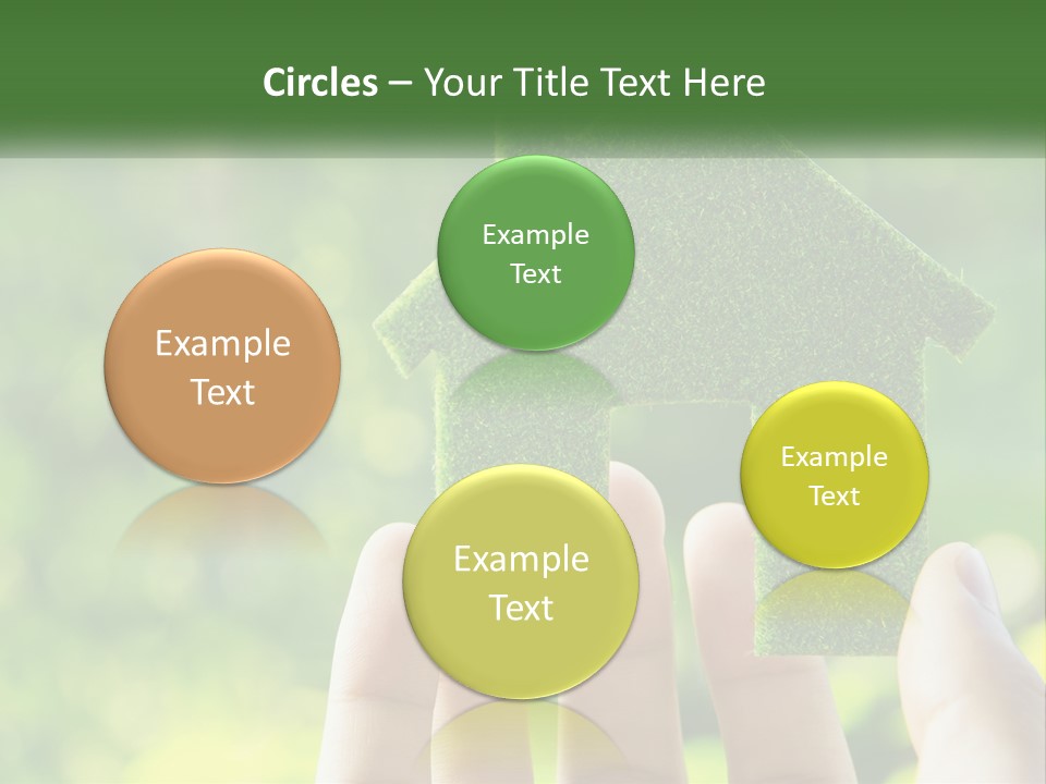 A Person Holding A Small Green House In Their Hands PowerPoint Template