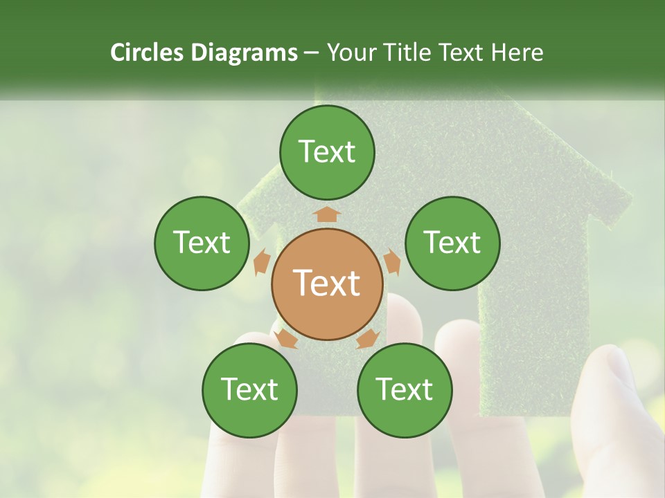 A Person Holding A Small Green House In Their Hands PowerPoint Template