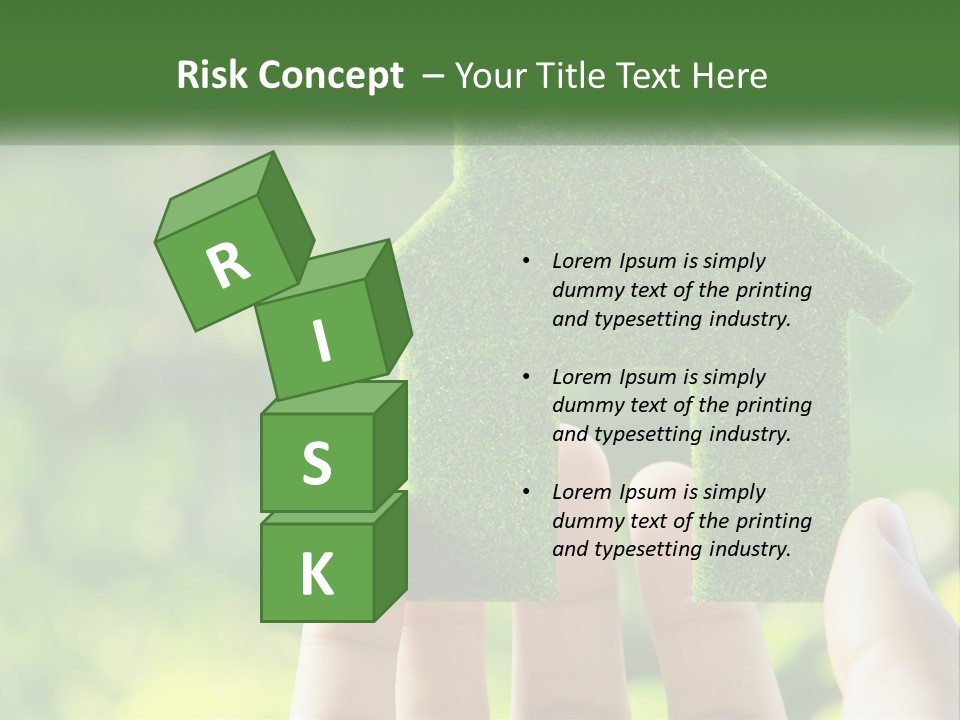 A Person Holding A Small Green House In Their Hands PowerPoint Template