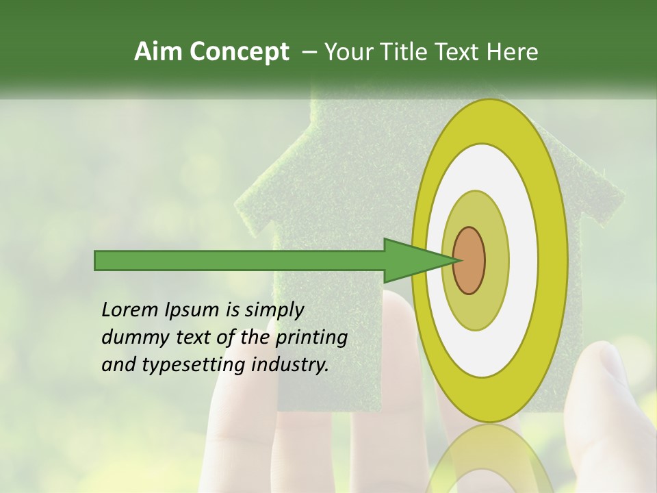 A Person Holding A Small Green House In Their Hands PowerPoint Template