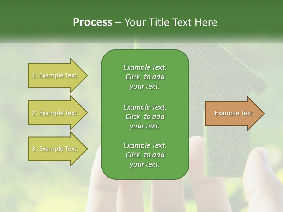 A Person Holding A Small Green House In Their Hands PowerPoint Template