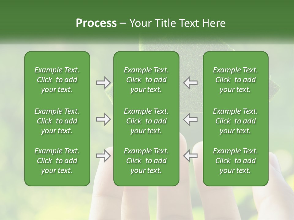 A Person Holding A Small Green House In Their Hands PowerPoint Template