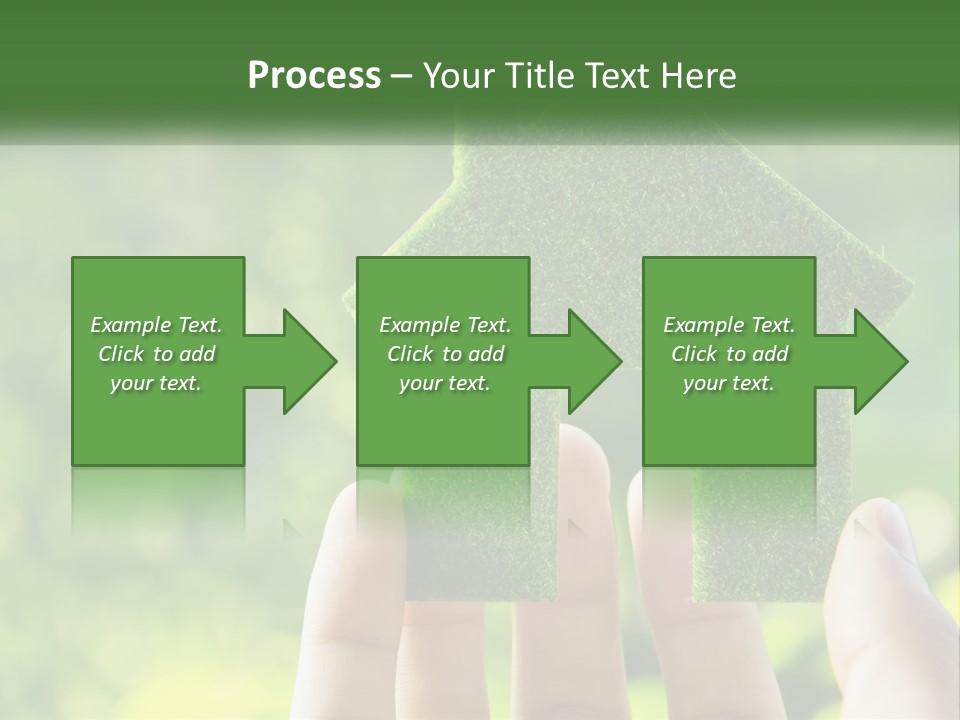 A Person Holding A Small Green House In Their Hands PowerPoint Template
