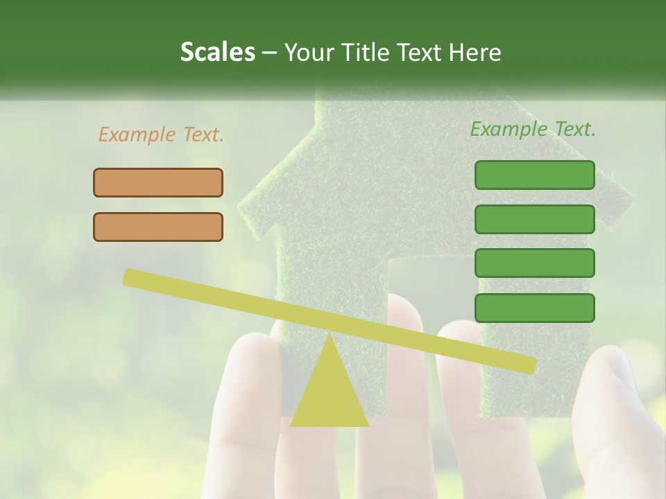 A Person Holding A Small Green House In Their Hands PowerPoint Template