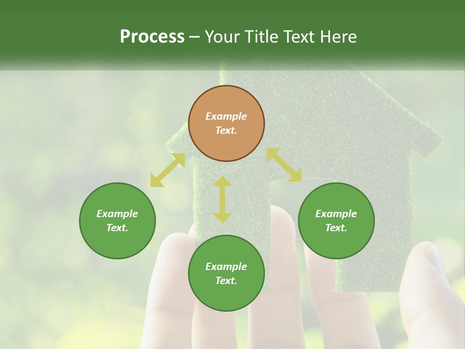 A Person Holding A Small Green House In Their Hands PowerPoint Template