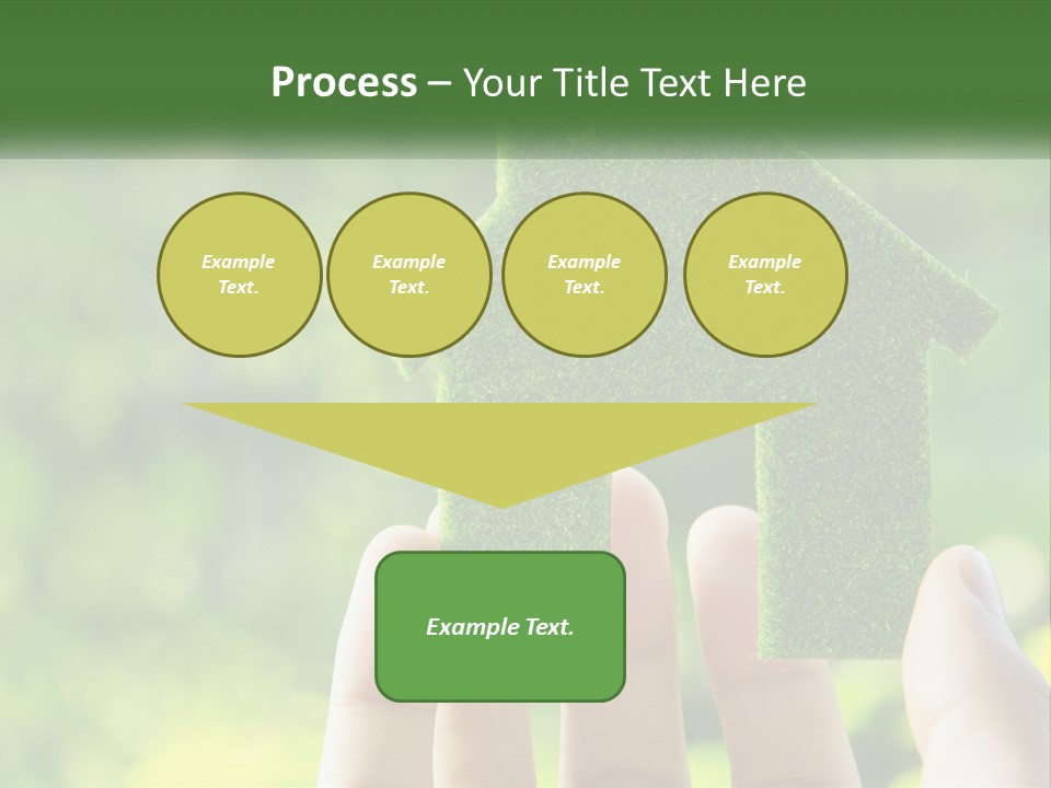 A Person Holding A Small Green House In Their Hands PowerPoint Template