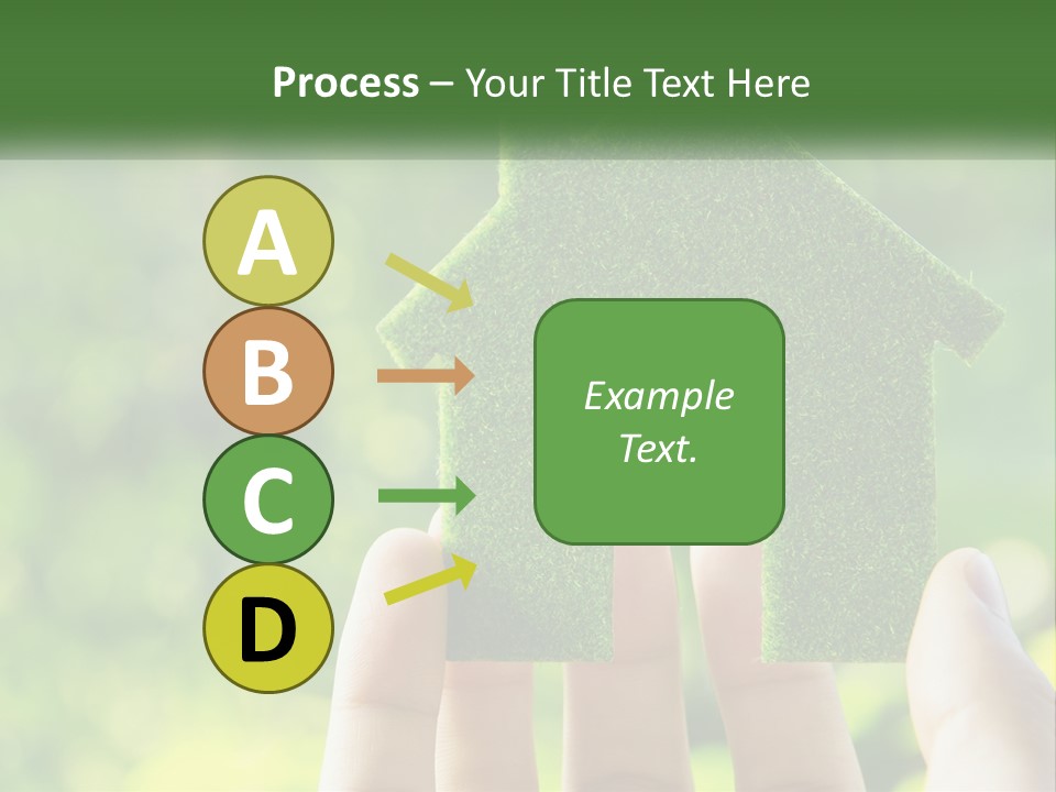 A Person Holding A Small Green House In Their Hands PowerPoint Template